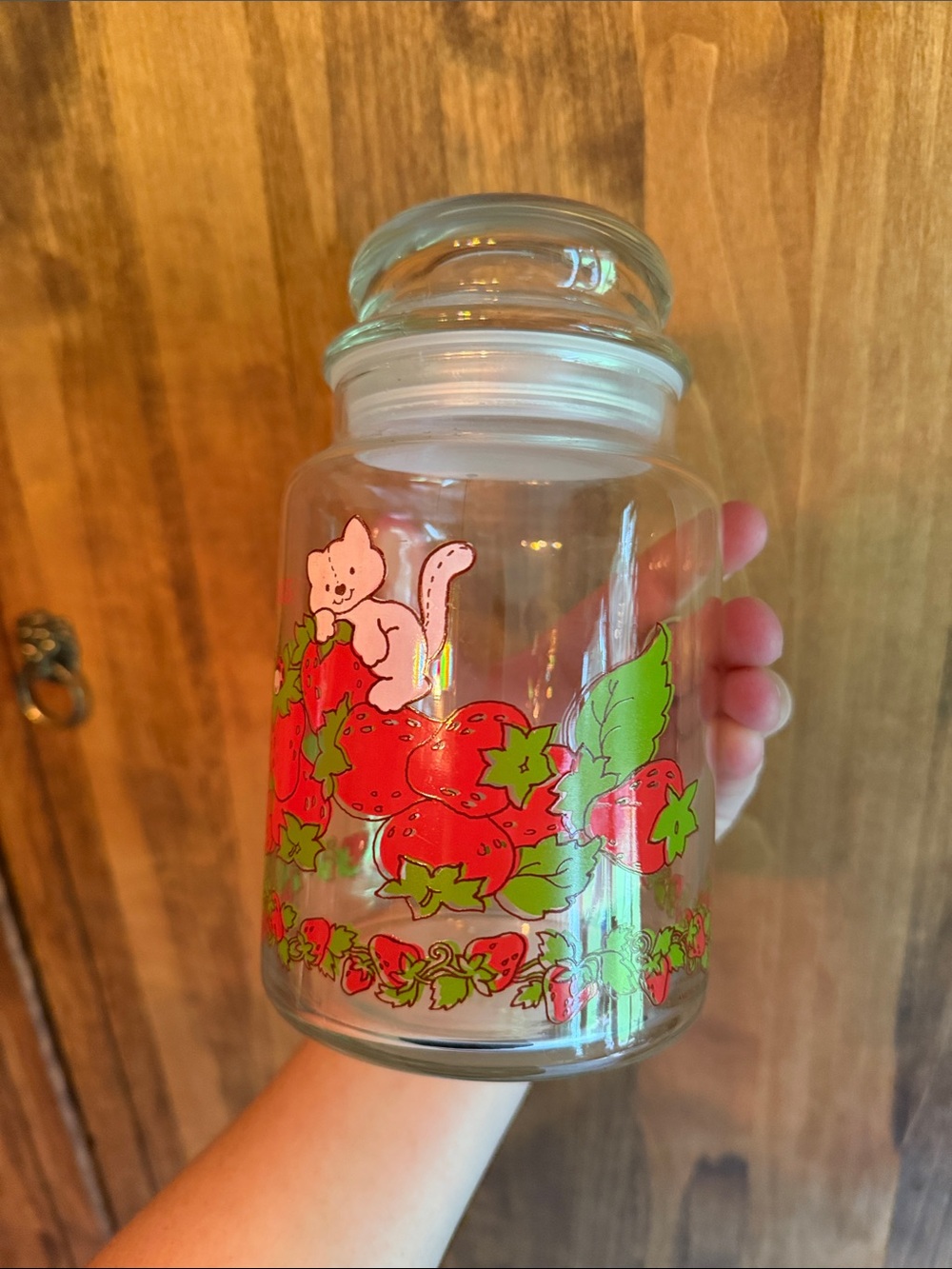 Vintage Strawberry Shortcake Glass Canister Jar Set 1980 - Picture 6 of 10